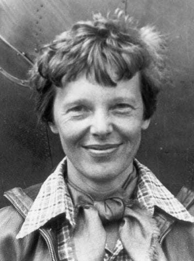 Photograph of Amelia Earhart, American aviation pioneer and first woman to fly solo across the Atlantic