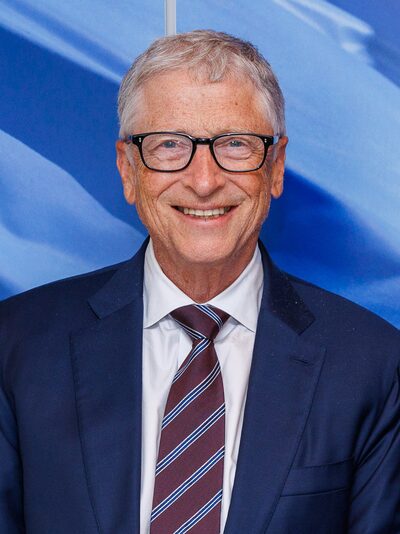 Bill Gates smiling at a philanthropy event
