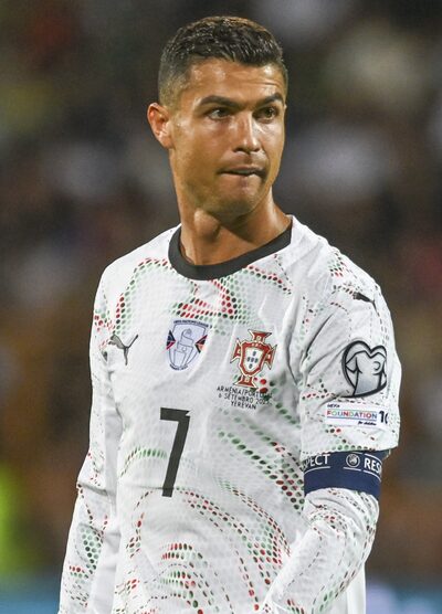 Cristiano Ronaldo on the football pitch