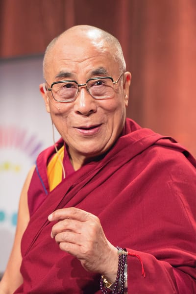 The Dalai Lama, Tenzin Gyatso, spiritual leader of Tibetan Buddhism