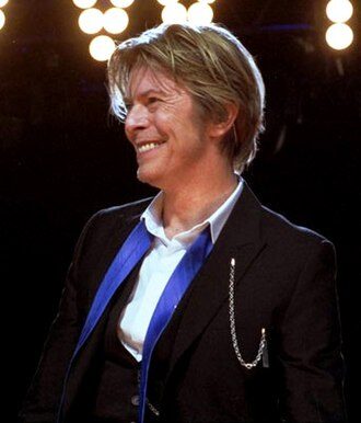 David Bowie performing on stage in Chicago, 2002