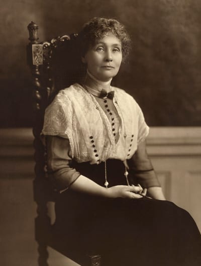 Photograph of Emmeline Pankhurst, British suffragette and founder of the WSPU