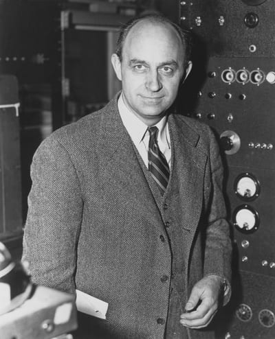 Photograph of Enrico Fermi, Italian-American physicist and creator of the first nuclear reactor