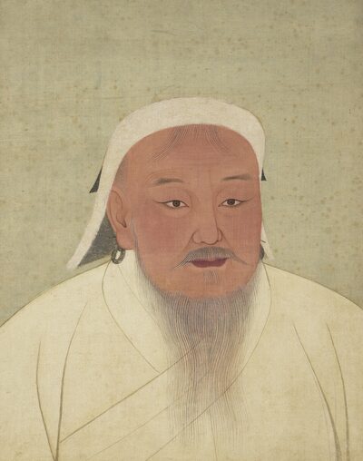 Historical painting of Genghis Khan