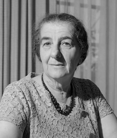 Photograph of Golda Meir, first female Prime Minister of Israel