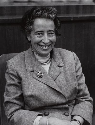 Photograph of Hannah Arendt, German-American political philosopher