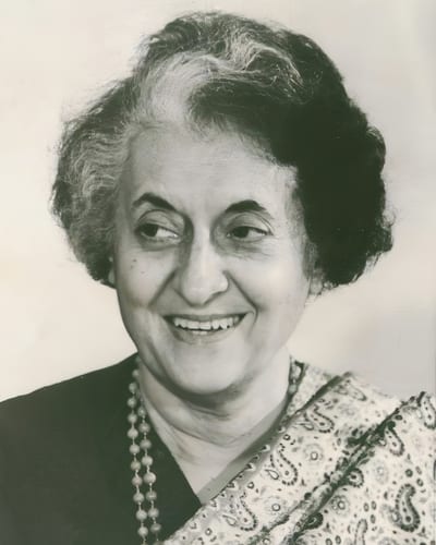Photograph of Indira Gandhi, first female Prime Minister of India