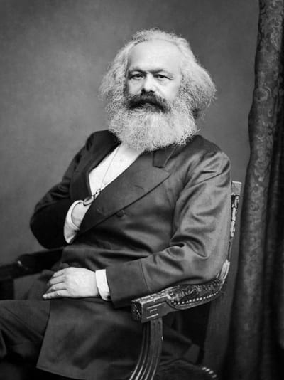 Portrait of Karl Marx, German philosopher and author of Das Kapital