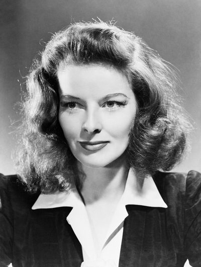 Katharine Hepburn in a classic Hollywood portrait