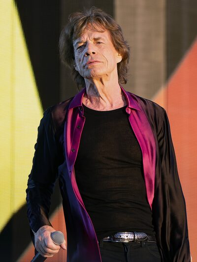 Mick Jagger performing on stage