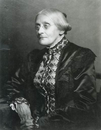 Portrait of Susan B. Anthony, American women's rights activist and suffrage leader