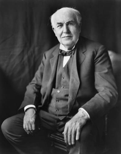 Photograph of Thomas Edison, American inventor of the lightbulb and phonograph
